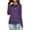 Purple, variant on ONLYSHE Long Sleeve Sweatshirts for Women Crewneck Tee Shirts Solid Color Pullover Tunic Tops