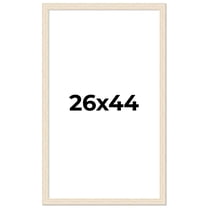 26x44 Frame White Real Wood Picture Frame Width 1.5 inches | Interior Frame Depth 0.5 inches | Barn
