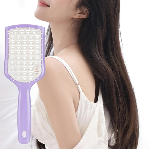 Cepillo para Desenredar El Cabello Se Desliza a Través de para Cabello , Grueso Y Anudado, Cómodo Alisado para Hombres Y Mujeres, Ventil , púrpura