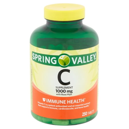 Spring Valley Vitamin C Tablets With Rose Hips 1000mg 250