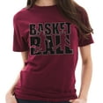 thumbnail image 3 of Big Size Basketball Word Silhouettes Unisex Lane Seven Ring Spun Cotton Vintage Short Sleeve Crewneck Tee Shirt - Vintage Brick XL, 3 of 4