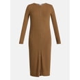 thumbnail image 5 of Scenario Women's Cardigan Midi Dress with Long Sleeves, Sizes XS-XXXL, 5 of 5
