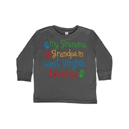 

Inktastic West Virginia Grandma Loves Me Gift Toddler Boy or Toddler Girl Long Sleeve T-Shirt