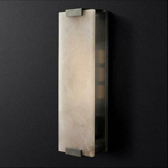 Miumaeov Modern Marble Wall Sconce 1-Light Contemporary Wall Mount Lighting Fixture White Light for Indoor Decoration Bedroom Black & Yellow