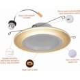 Led Light Recess LED Recessed Lighting 5/ Trim with Night Light with 5CCT 1000lm 6 Inch ...