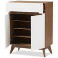 thumbnail image 4 of Baxton Studio Armoire à Chaussures Calypso en Blanc et Noyer, 4 of 7