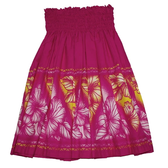 Hawaiian Pa'u Hula Skirt Pink Hawaii Flower