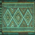 thumbnail image 1 of Ahgly Company Indoor Square Persian Turquoise Blue Traditional Area Rugs, 3' Square, 1 of 4
