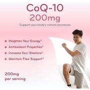 Clear Formulas High Absorption CoQ10 Supplement Softgels, 200mg, Heart Health, 120 Count