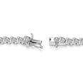 thumbnail image 2 of Forever Facets Fine Silver Plated Silver Tone S Shape Link Diamond Accent Tennis Bracelet, 7.25", 2 of 7