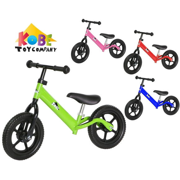 KOBE Vélo d'Équilibre en Acier - Léger Sans Pédales - Vélo d'Entraînement Parfait pour Tout-Petits et Enfants - Vert