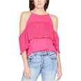 thumbnail image 2 of Rachel Roy Womens Cold Shoulder Knit Blouse, Pink, Small, 2 of 2