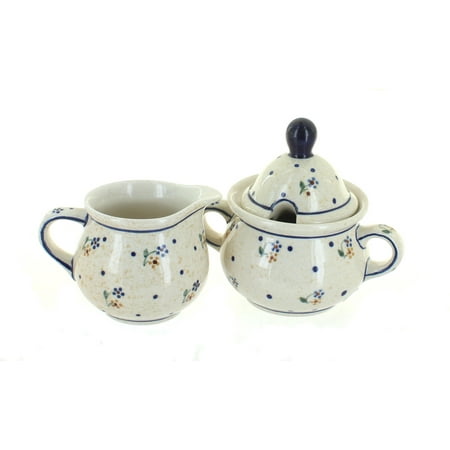 - Polish Pottery Country Meadow Sugar & Creamer