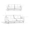 thumbnail image 5 of Simpli Home Stevens Modern, Mid - Century 81 inch Wide Sofa in Butternut Brown Genuine Leather, 5 of 12