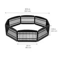 thumbnail image 6 of IRIS USA 24" Exercise 8-Panel Pet Playpen, Dog Playpen, Puppy Playpen, for Small and Medium Dogs, Keep Pets Secure, Easy Assemble, Fold It Down, Easy Storing, Customizable, Black, 6 of 7