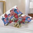 thumbnail image 2 of Waterproof Throw Pillow Covers Set of 2, 20x12 Inch American Flag Decorative Pillowcases Outdoor Pillow Slip Cushion Covers Set for Couch Tent Spring Garden Floral Birds House, 2 of 7