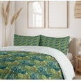 thumbnail image 6 of Ambesonne Leaves Duvet Cover Sets, Rainforest Palm and Monstera, 2-Queen, Olive Green Dark Teal, 6 of 7