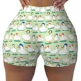 thumbnail image 2 of Salouo Duck Print Women's Athletic Shorts,Booty Shorts Biker Shorts High Waisted Elastic Workout Shorts for Yoga Gym Running Sports-Medium, 2 of 8
