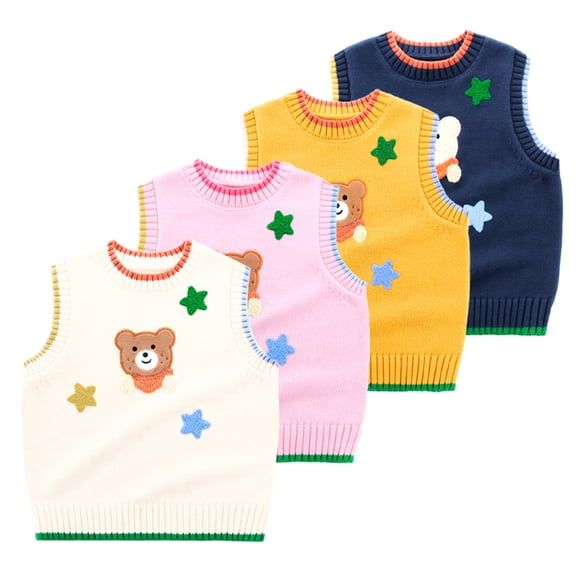 Esaierr Toddler Baby Boys Girls Waistcoat Fall Winte Spring Vest Little Boys Girls Sleeveless Jacket Casual Fashion Cute Vest Tops,Size 2-7T