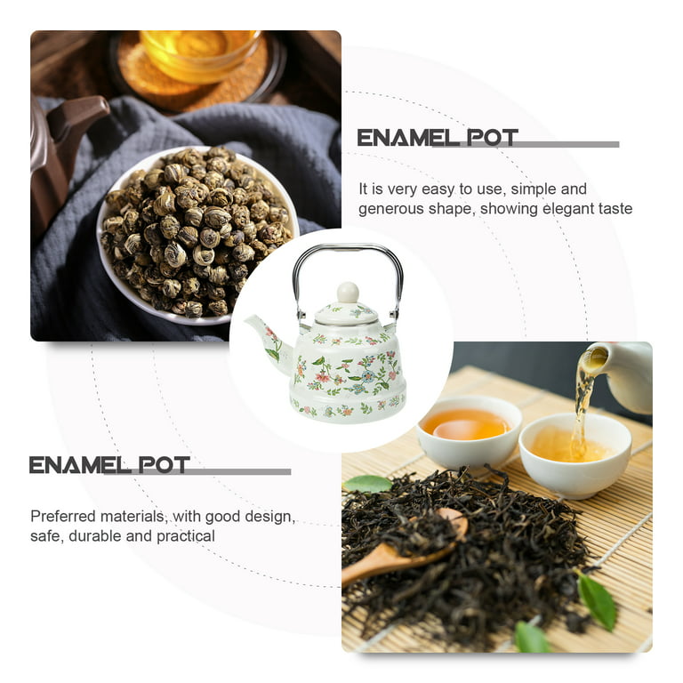 Luvan 44oz Glass Tea Kettle with Infuser,1.3L Clear Tea Pot for Loose Tea,Glass  Teapot Blooming Tea 