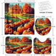 thumbnail image 4 of Pumpkin Bathroom Sets with Shower Curtain and Rugs and Accessories,Autumn Fall Halloween Shower Curtain Sets, Thanksgiving Vintage Orange Shower Curtains for Bathroom Decor 4 Pcs, 4 of 6