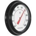 thumbnail image 7 of Infinity Instruments 12 inch Traditional Classic Basic No Battery Required Built-in Hygrometer Indoor/Outdoor Thermometer for Patio, Porch, Living Room Essential Durable Wall Thermometer, Black, 7 of 7