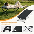 thumbnail image 4 of SHOUFTW Lightweight Folding Camping Cot, Extra Wide Portable Adult Camp Bed with Quick Setup for Travel, Guest, Hiking, Black, 4 of 9