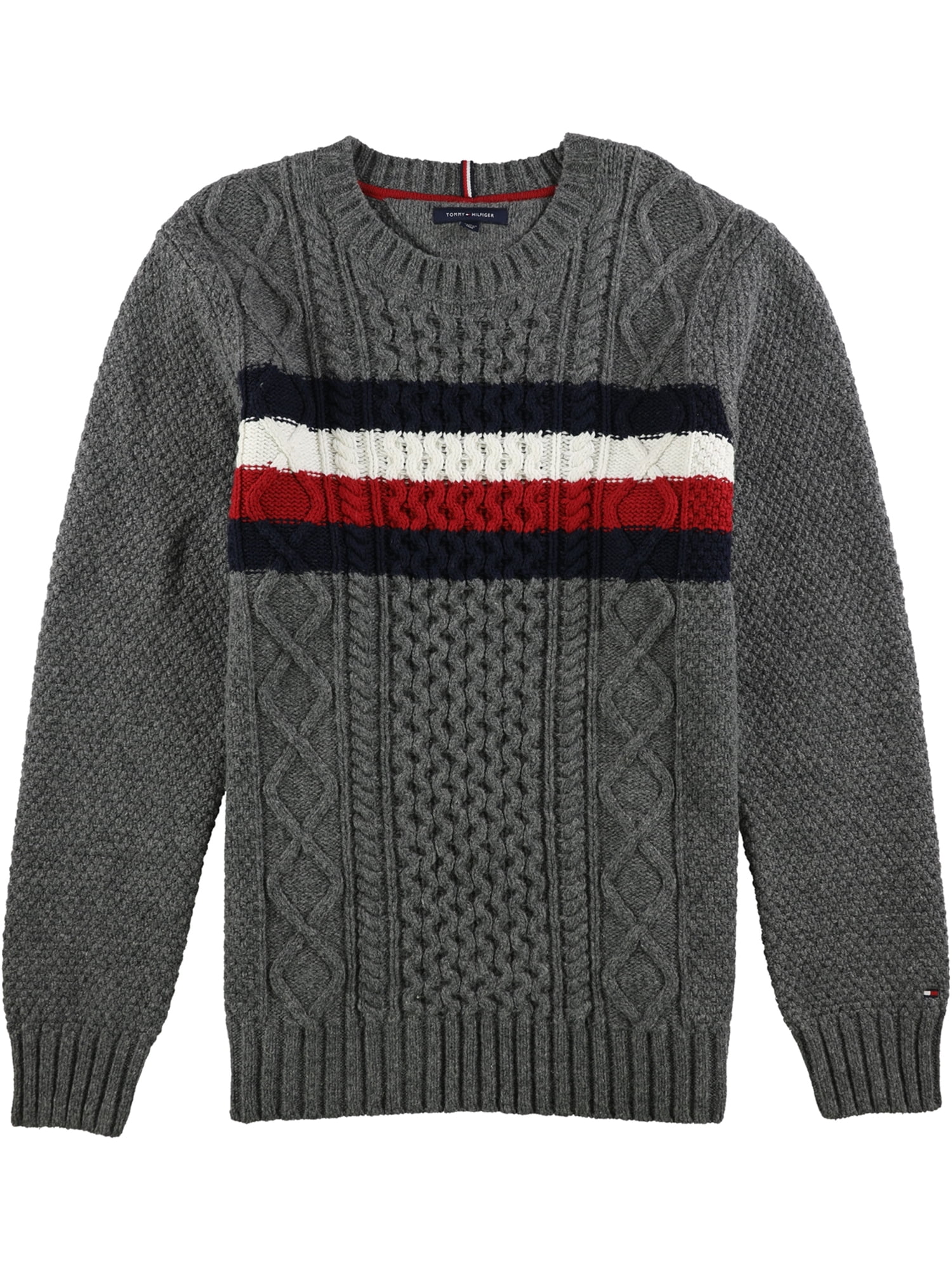tommy hilfiger mens cable knit sweater