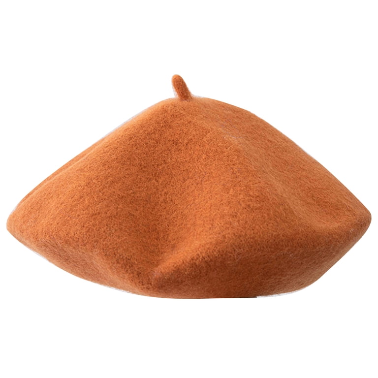 Windfall Vintage Womens Solid Color Beret Wool French Beanie 