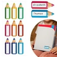 thumbnail image 2 of Colorful School Pencils Name Tags Stickers,Classroom Name Plates for Kids Student Desks,Name Tags for Kindergarten Elementary Classroom Back to School Teacher Supplies,Red,3.6 x 1.2", 2 of 9