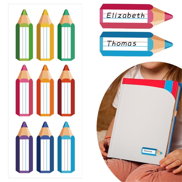 Meiiso 10-Pack Pencil Name Stickers - Blank Label Stickers, Large Inventory Clearance Flash Purchase