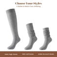 thumbnail image 5 of Socks Women, Long Winter Thigh High Boot Scrunch Socks, Warm Soft Slouchy Socks for Women Size 5-11, 5 of 7