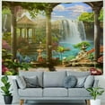 thumbnail image 4 of PRATYUS  Beautiful Tapestry, Waterfall Nature Scenery Landscape Wall Hanging Tapestry Psychedelic Tapestry Decorations Bedroom Living Room Dorm Painting, 4 of 6
