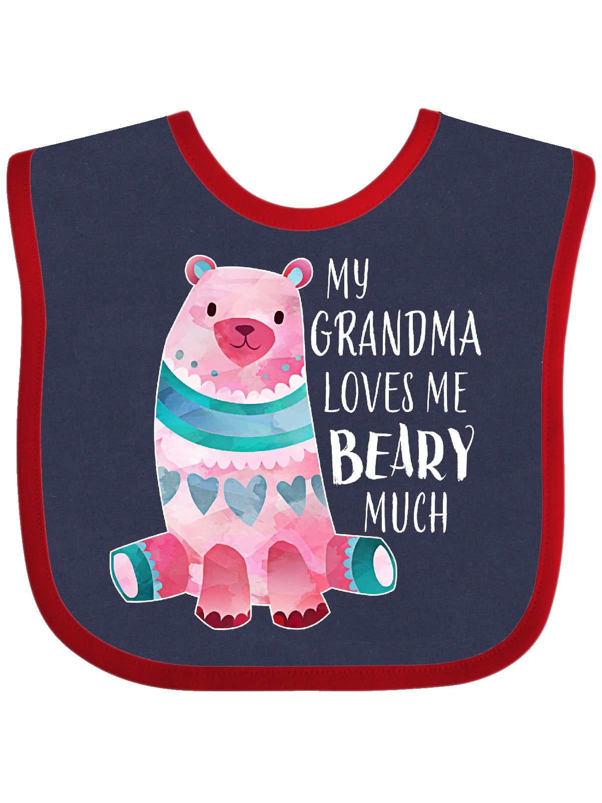 Inktastic My Grandma Loves Me Beary Much with Cute Bear Infant Bib ...