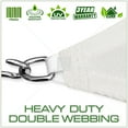thumbnail image 3 of ColourTreeUSA  Rectangle Sun Shade Sail with Hardware Kit + Cable Ropes HDPE Mesh Fabric Screen Canopy UV Block 190 GSM 10' x 20' - White, 3 of 5