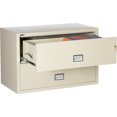 thumbnail image 2 of Phoenix Safe Lateral 44 inch 2-Drawer Fireproof File Cabinet with Key Lock, Water Seal, Putty, LAT2W44P, 2 of 5