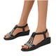 thumbnail image 4 of Amzcrzy Zapatos de mujer,Zapatos de mujer,Zapatillas de mujer, Sandalias romanas con tacón bajo y diseño de boca de pez para mujer, estilo bohemio, informales, con diamantes de imitación Sandalias Mu, 4 of 5