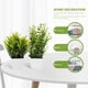 thumbnail image 2 of 2 piezas de plantas artificiales en maceta para escritorio, plantas de imitación en maceta, adorno de bonsái verde, 2 of 6