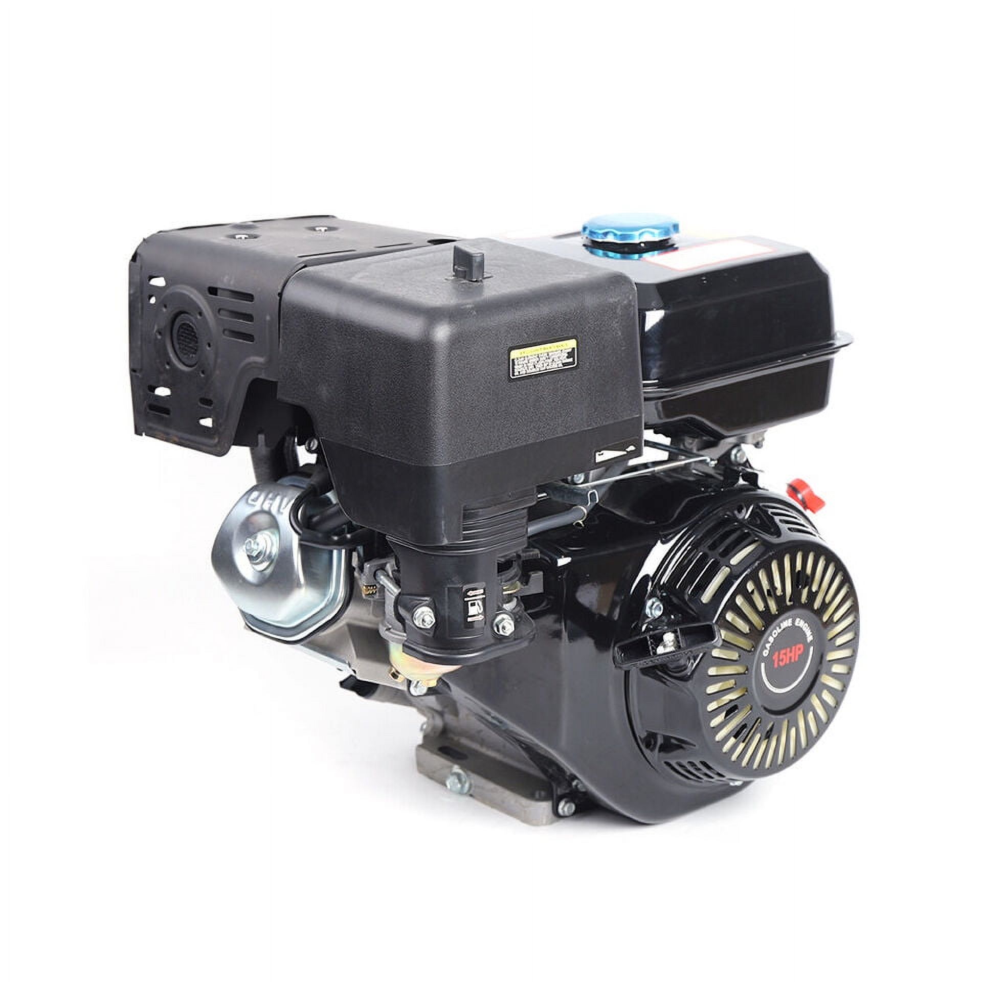 Fichiouy 420CC 4-Stroke OHV Horizontal Gas Engine Petrol 15HP Single Cylinder Gasoline Motor Recoil Manually Pull Start Air Cooled Black