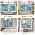 thumbnail image 6 of Blue Marble Tier Curtains, Ink Painting Art Yellow Modern Light Filtering Kitchen Curtains, 2Pcs Rod Pocket Half Window Treatments Panels for Sink Cafe Cabinet Basement 27.5x45 Inches, 6 of 9
