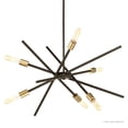 thumbnail image 4 of Urban Ambiance Luxury Urban Industrial Chandelier, Size: 10-1/2"H x 22-5/8"W, with Mid-Century Modern Style Elements, Olde Bronze Finish, UHP2072, 4 of 4