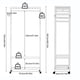 thumbnail image 2 of GETHFSA Bamboo Clothing Rack with Hanging Rod & Storage Shelves, Mobile Garment Stand with Wheels, Heavy-Duty Wardrobe Organizer, White, Free-Standing, 2 of 17