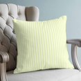 thumbnail image 4 of Pillow Covers 16x16 Set of 2, Yellow White Stripe Throw Pillow Covers Decorative Couch Cushion Cover, Modern Minimalist Geometric Striped Microfiber Soft Pillowcases for Bedroom Living Room Sofa, 4 of 9