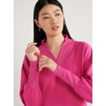 thumbnail image 4 of Scoop Women's and Women's Plus Ultimate Scubaknit V Neck Sweatshirt, Sizes XS-4X, 4 of 5