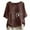 Brown, variant on Womens Tops Women's Cotton and Linen Printed Tshirt for Slimming and Casual Personality Printing Top for Women's Clothing