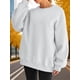 thumbnail image 5 of Sudadera con Capucha de Gran Tamaño para Mujer, Suéteres de Larga con Cuello Redondo de , Conjuntos Cómodos de Moda de Otoño. Gris S, 5 of 9