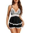 thumbnail image 3 of Sexyfree Women Cami Pajama Set Lace Camisole Lingerie and Shorts Nightwear Sexy Pj Lounge Sets, 3 of 4