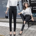 thumbnail image 4 of Nuevos Pantalones Ajustados Elásticos para Mujer, con leggings para Exterior, Pantalones de Cintura Alta, leggings Negros, Pantalones Casuales, 4 of 9