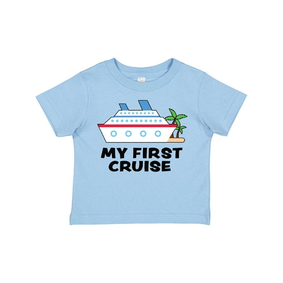 Inktastic My First Cruise with Cruise Ship and Palm Trees Boys or Girls Toddler T-Shirt