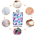 thumbnail image 6 of Yayeee 4 Pack Qtip Holder Bathroom Cotton Swab Canister with Lid Clear Dispenser Set, Purple Drawing, 6 of 6